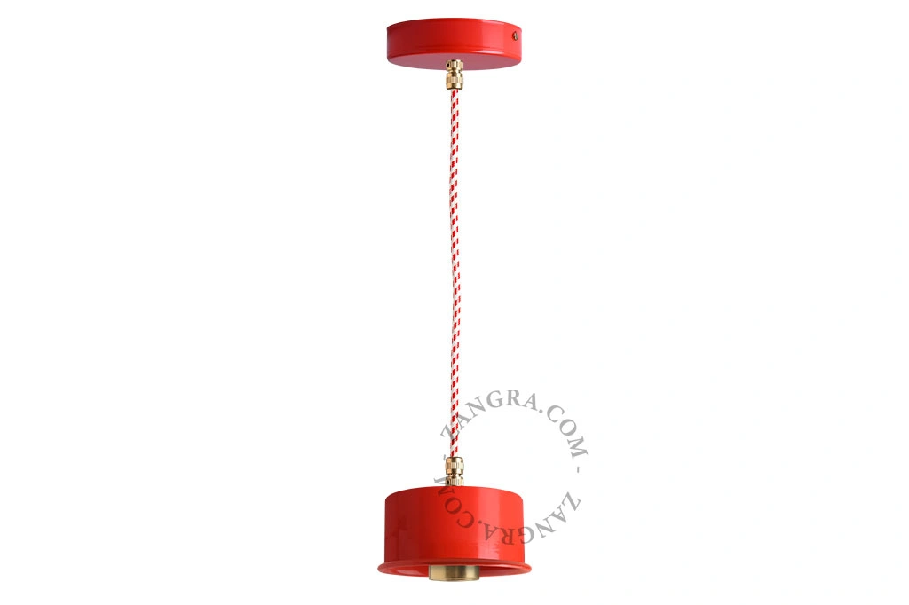 lampada a sospensione rossa - Ø 10 cm