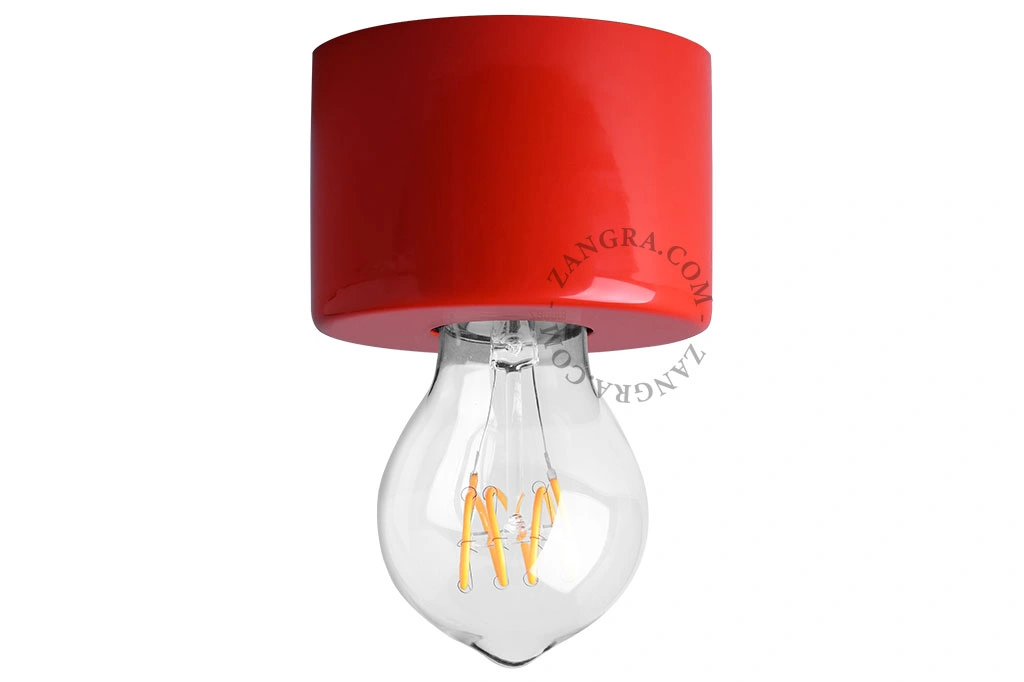 rød væg- eller loftslampe - Ø 8,5 cm