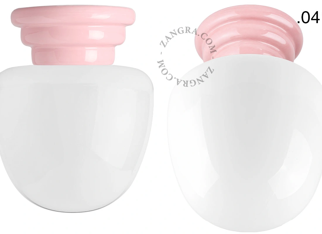 pink porcelain Art Deco light Daniel