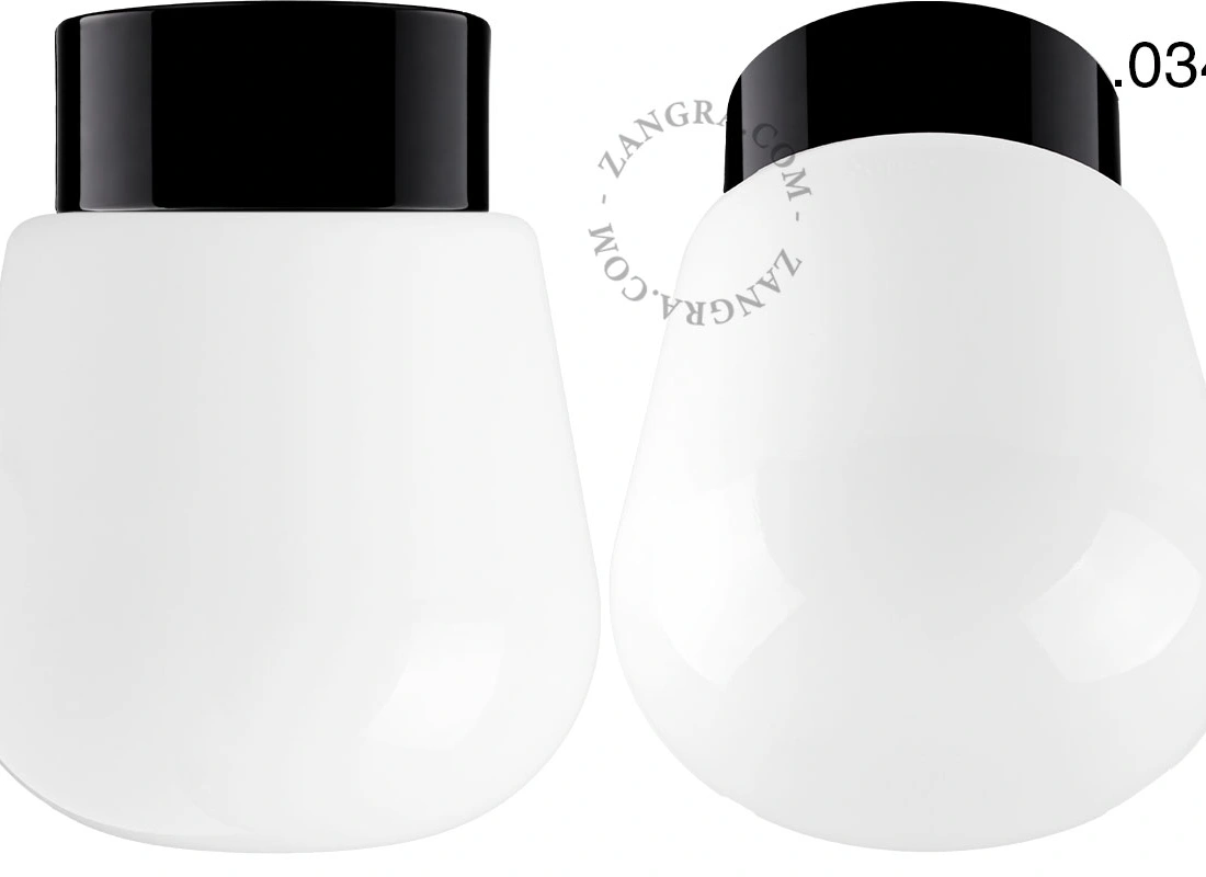 black porcelain lamp David - Ø 10cm