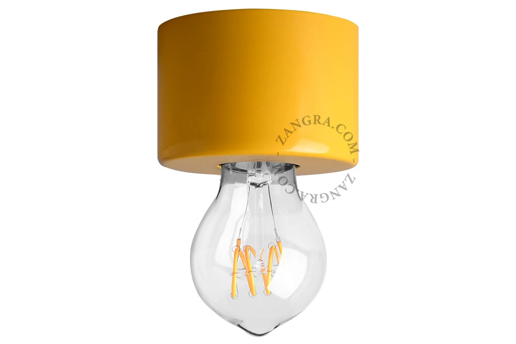 gul væg- eller loftslampe - Ø 8,5 cm