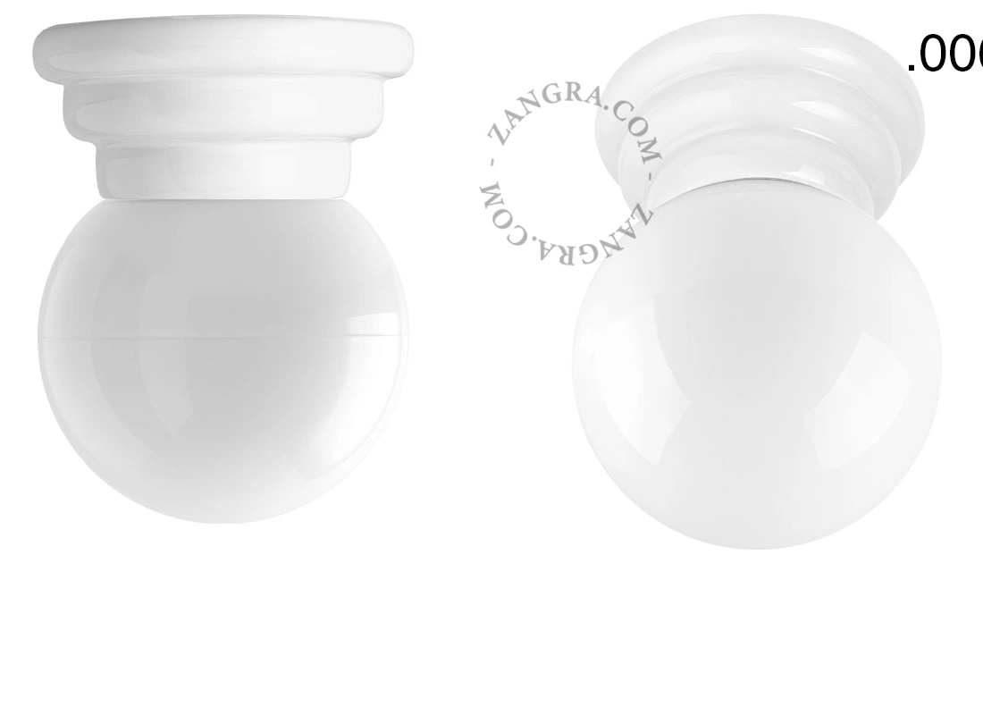 white porcelain Art Deco light Daniel
