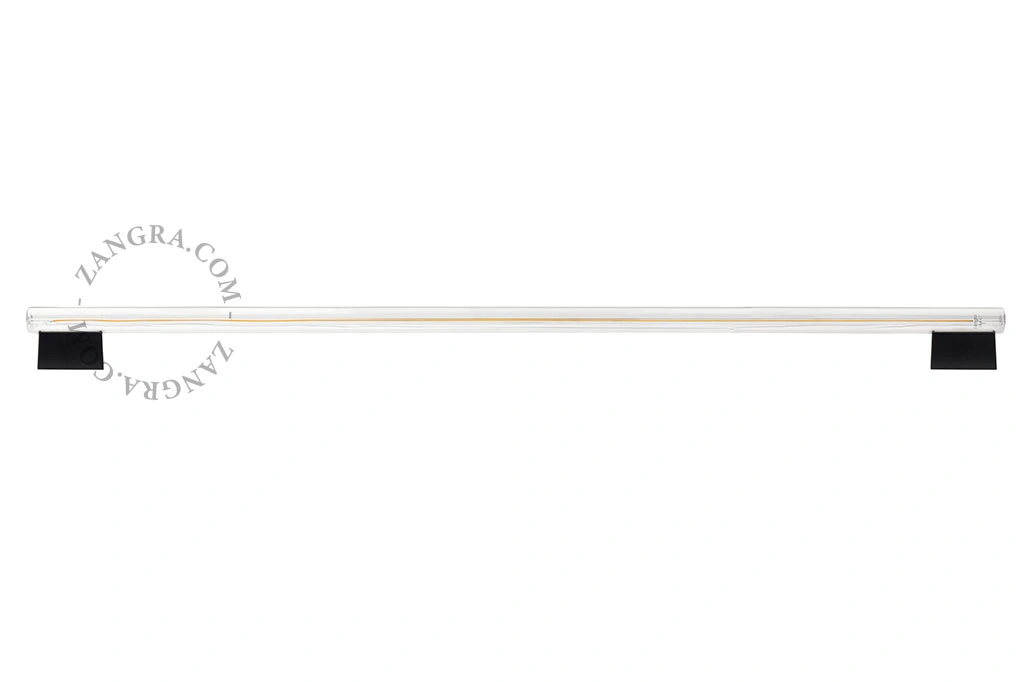 schwarze Wand- oder Deckenleuchte S14s - Stablampe - 100cm