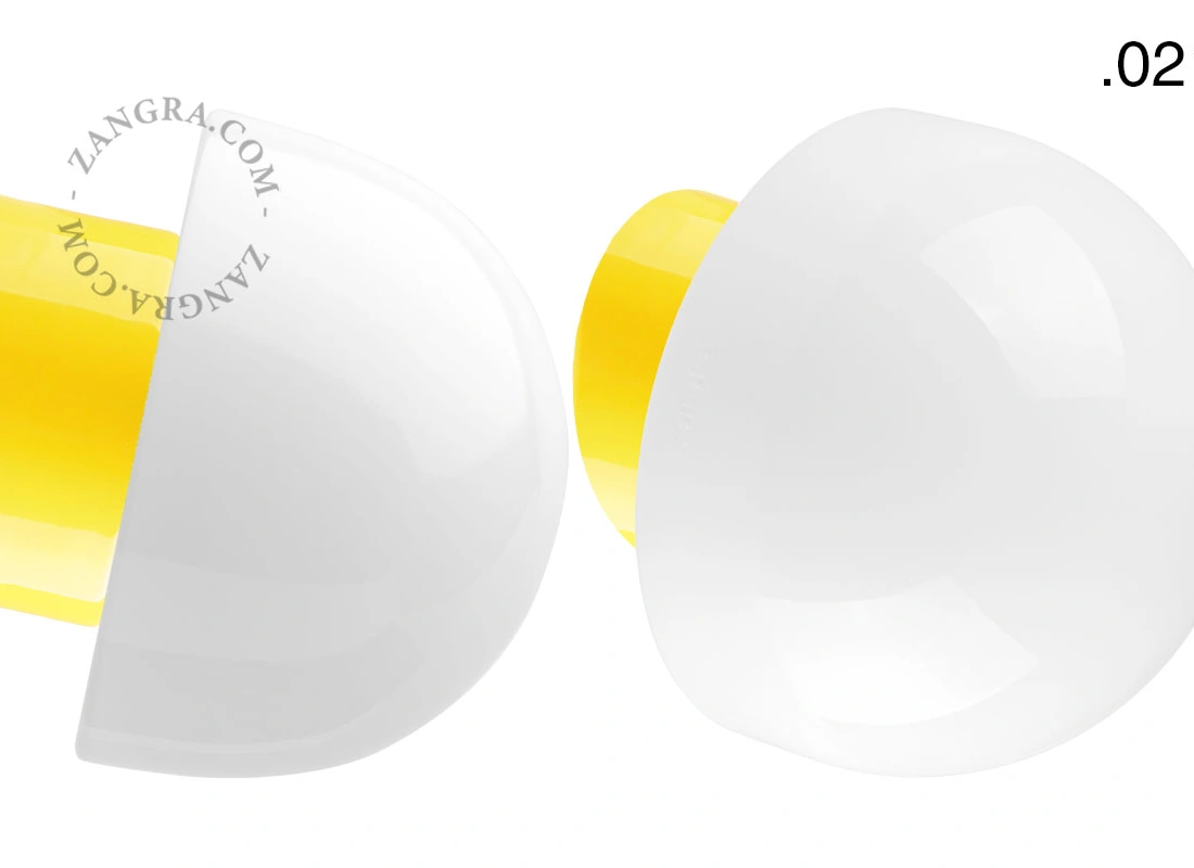 yellow porcelain wall light David - Ø 10 cm