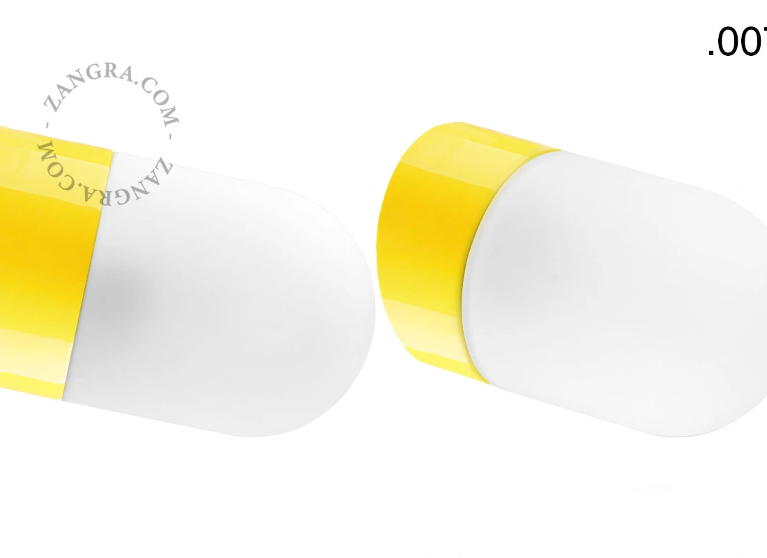 yellow porcelain wall light David - Ø 10 cm