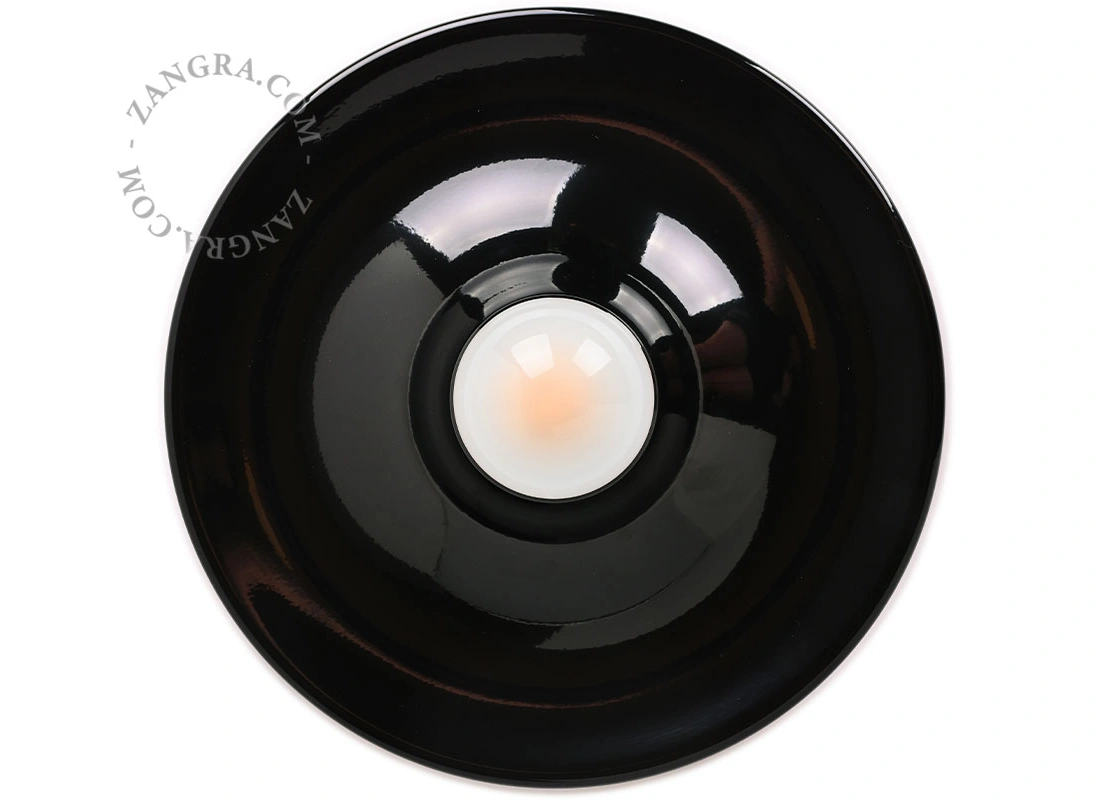 czarna lampa space age Eli - Ø 26 cm