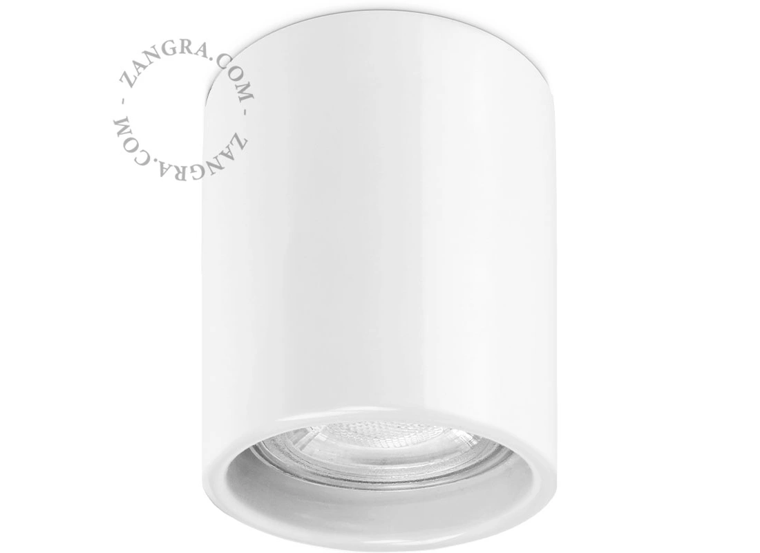 overflademonteret spotlight Aglae i porcelæn - Ø 6 cm
