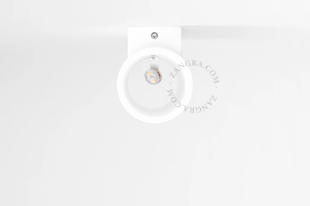 aplique cilíndrico bidireccional Casimir de yeso para pintar - 20 cm
