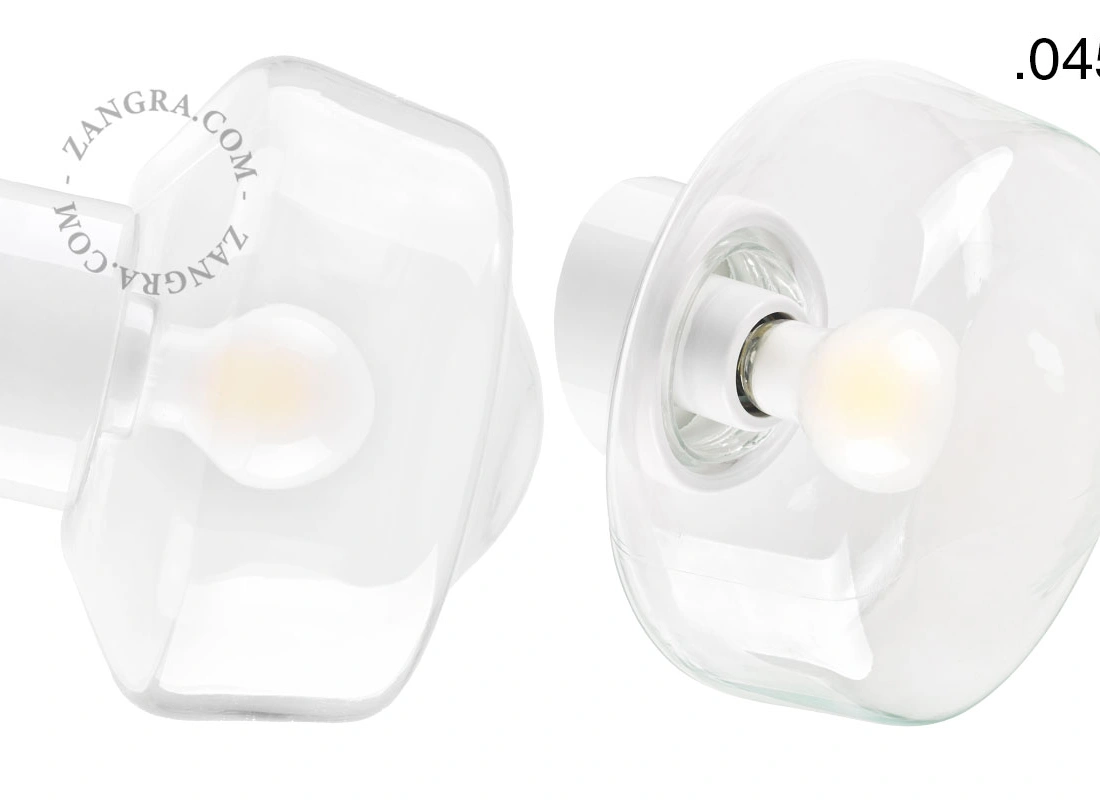 biała porcelanowa lampa ścienna David - Ø 10 cm