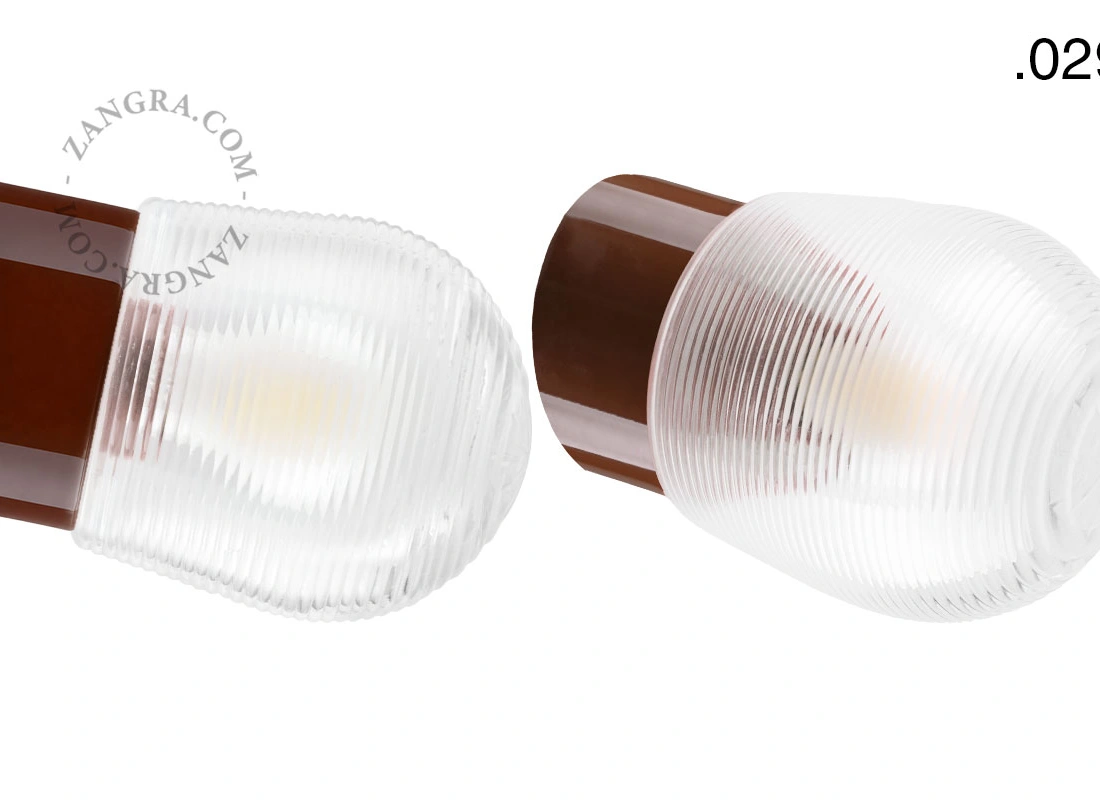 brązowa porcelanowa lampa ścienna David - Ø 10 cm