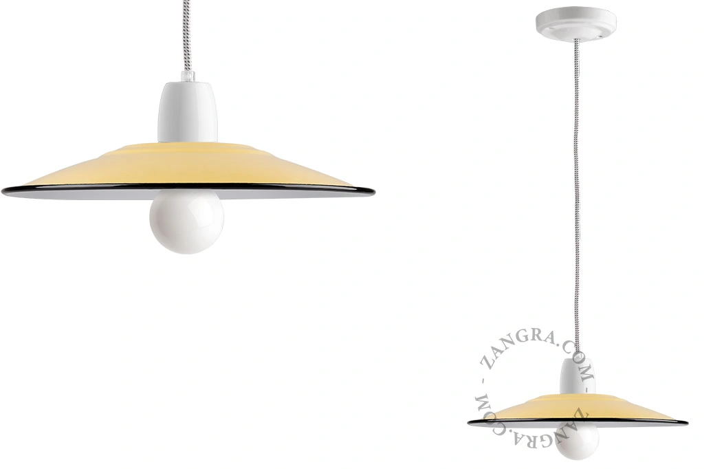 suspension en émail caramel - Ø 28 cm