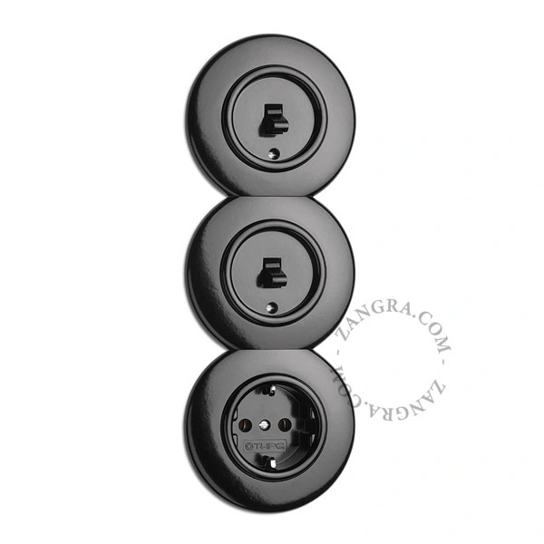 single cover bakelite black