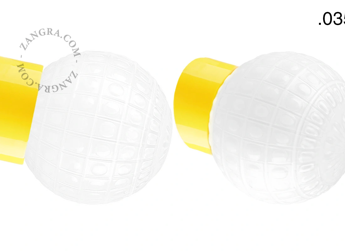 yellow porcelain wall light David - Ø 10 cm