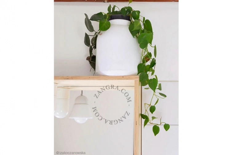 lámpara colgante de porcelana blanca - pantalla de vidrio