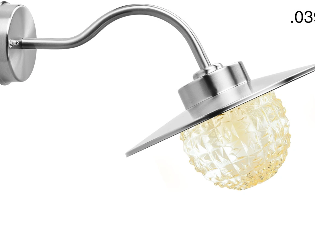 zilverkleurige industriële gevellamp Elda - IP54