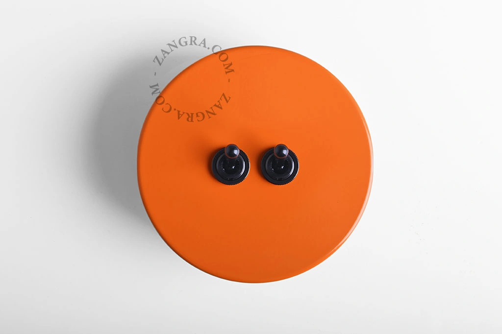 doppelter Wechsel-/Einfachschalter – orange/schwarz