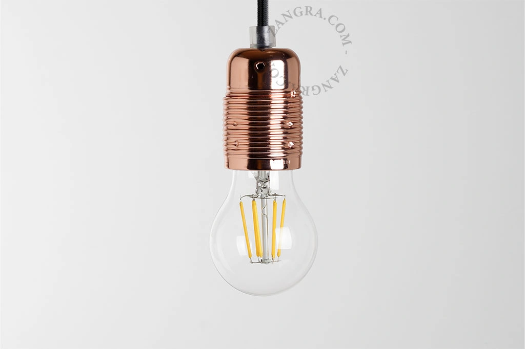 E27 kobberfarvet lampeholder