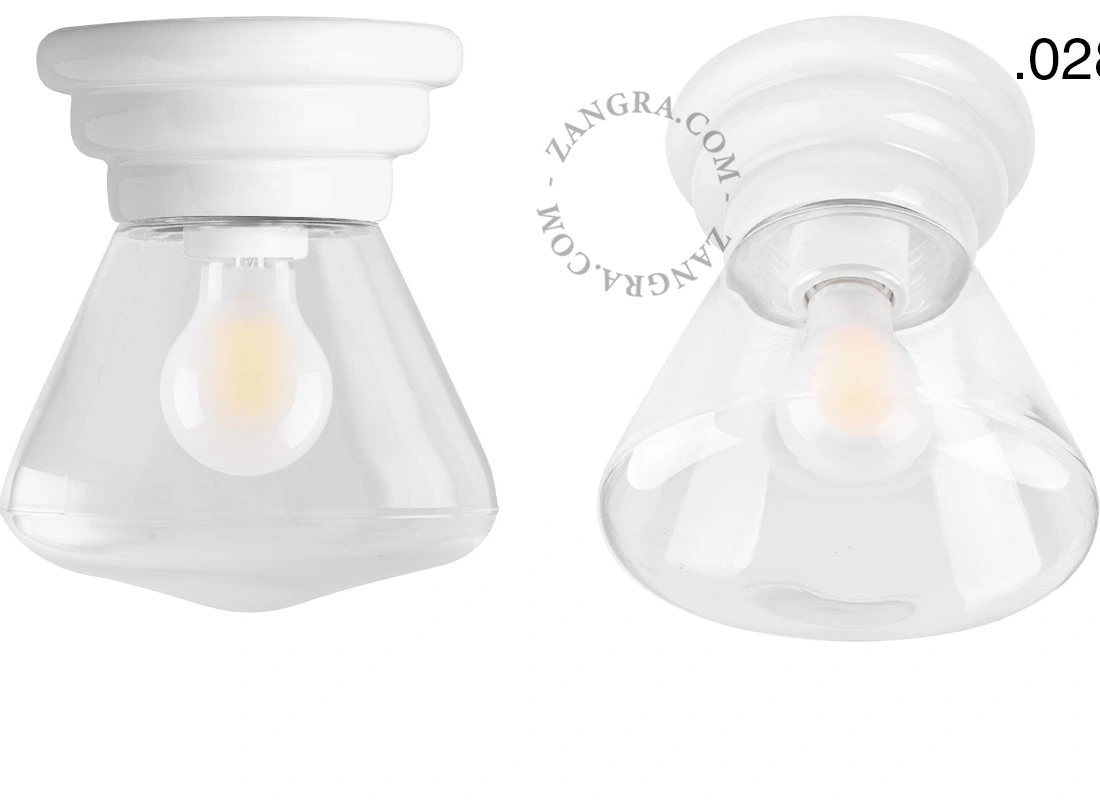 white porcelain Art Deco light Daniel
