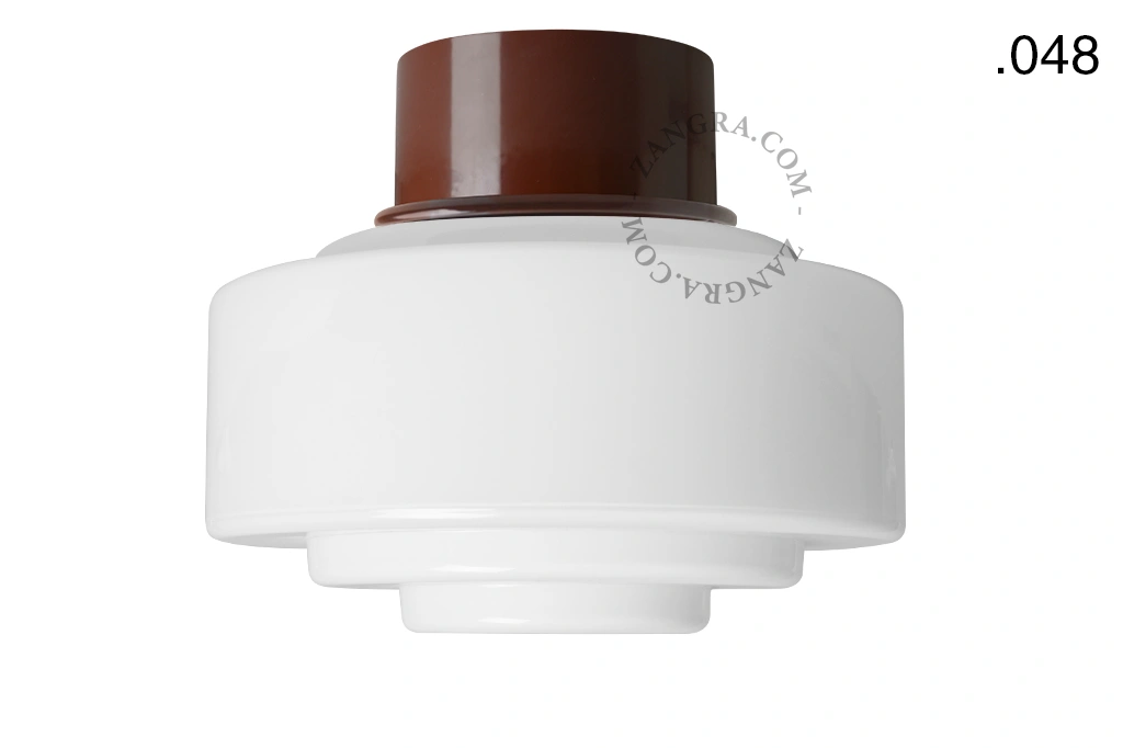 brown wall or ceiling light - glass shade - Ø 10 cm