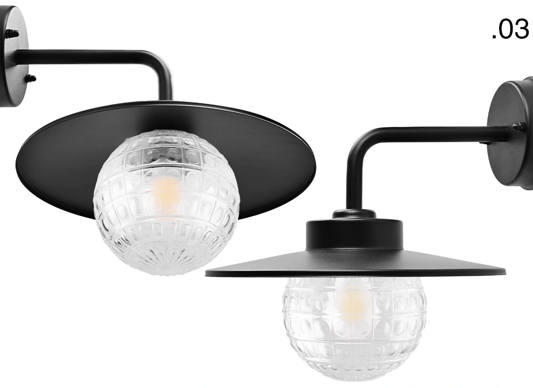 black wall light Eduardo - IP54