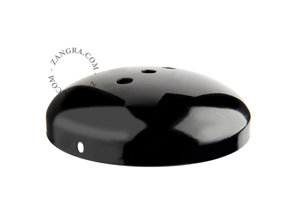 metallic ceiling rose XL (3 cables) - black