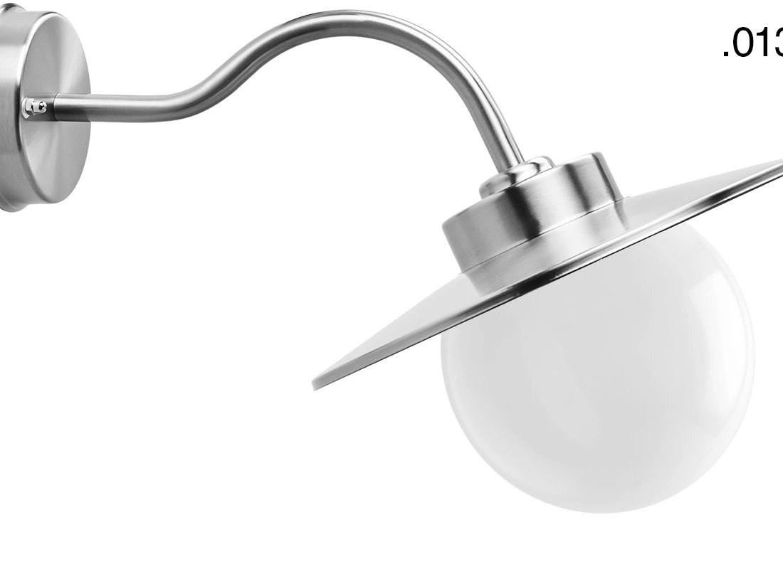 zilverkleurige industriële gevellamp Elda - IP54