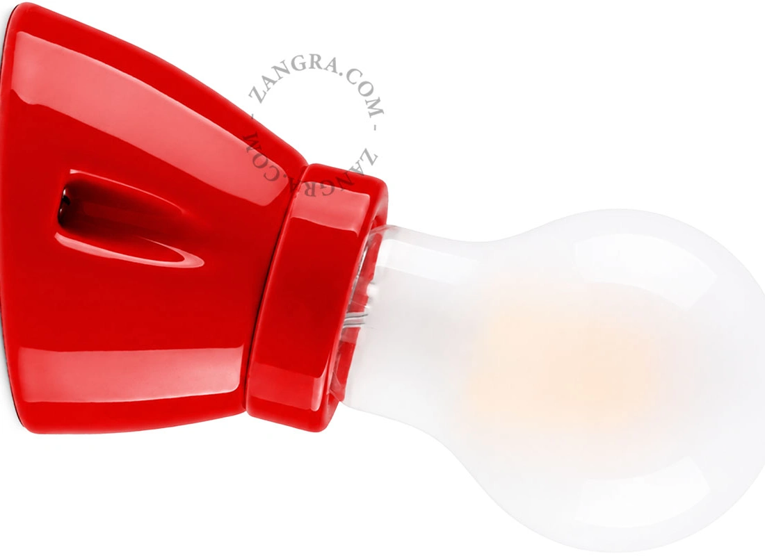 aplique de porcelana roja