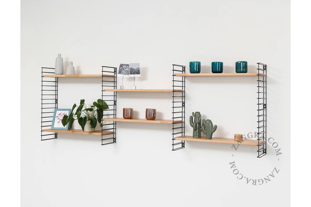 estantería modular Tomado - negro/madera