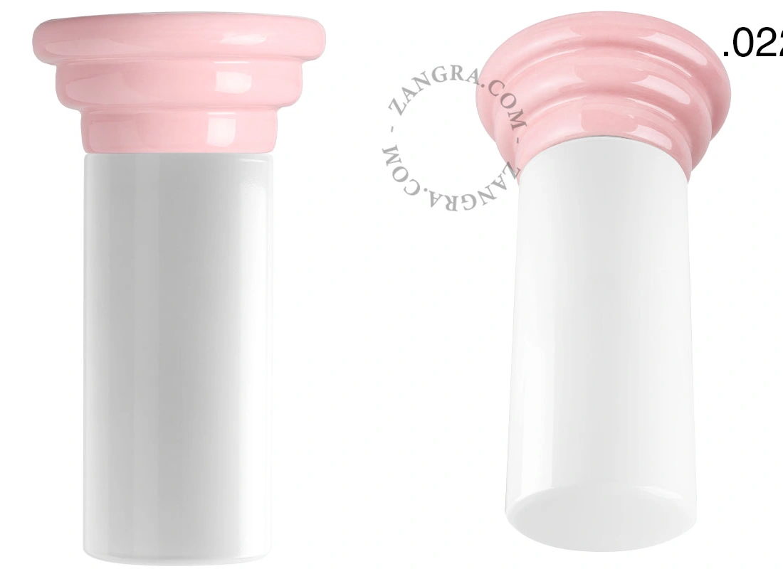 pink porcelain Art Deco light Daniel
