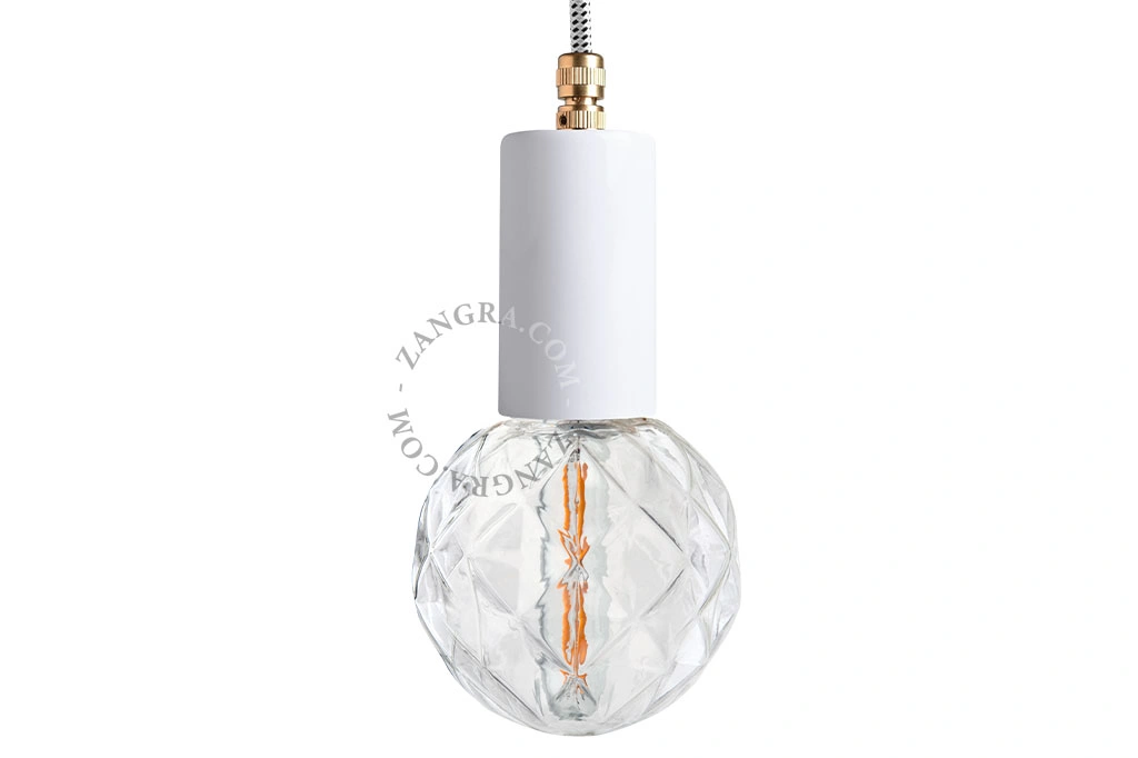 lakierowana lampa wisząca biała