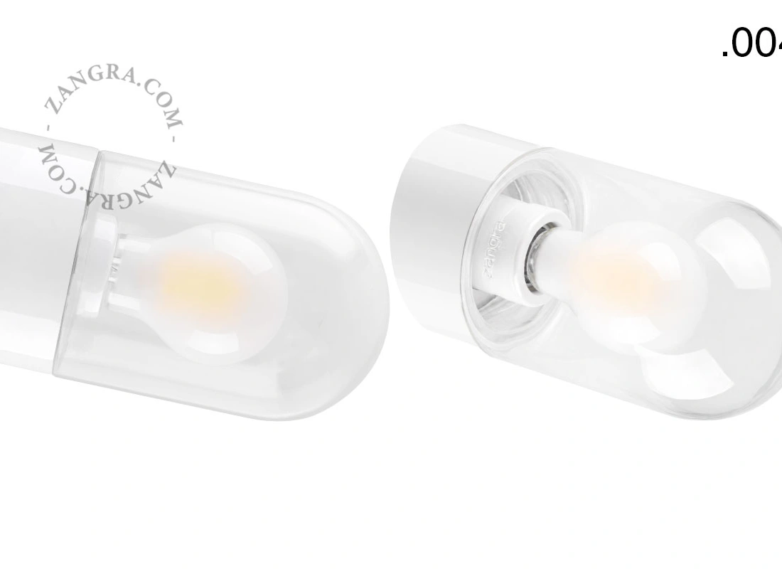 biała porcelanowa lampa ścienna David - Ø 10 cm