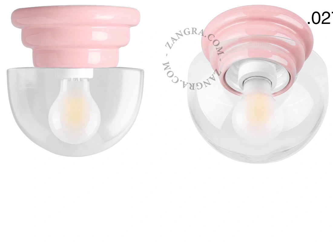 pink porcelain Art Deco light Daniel