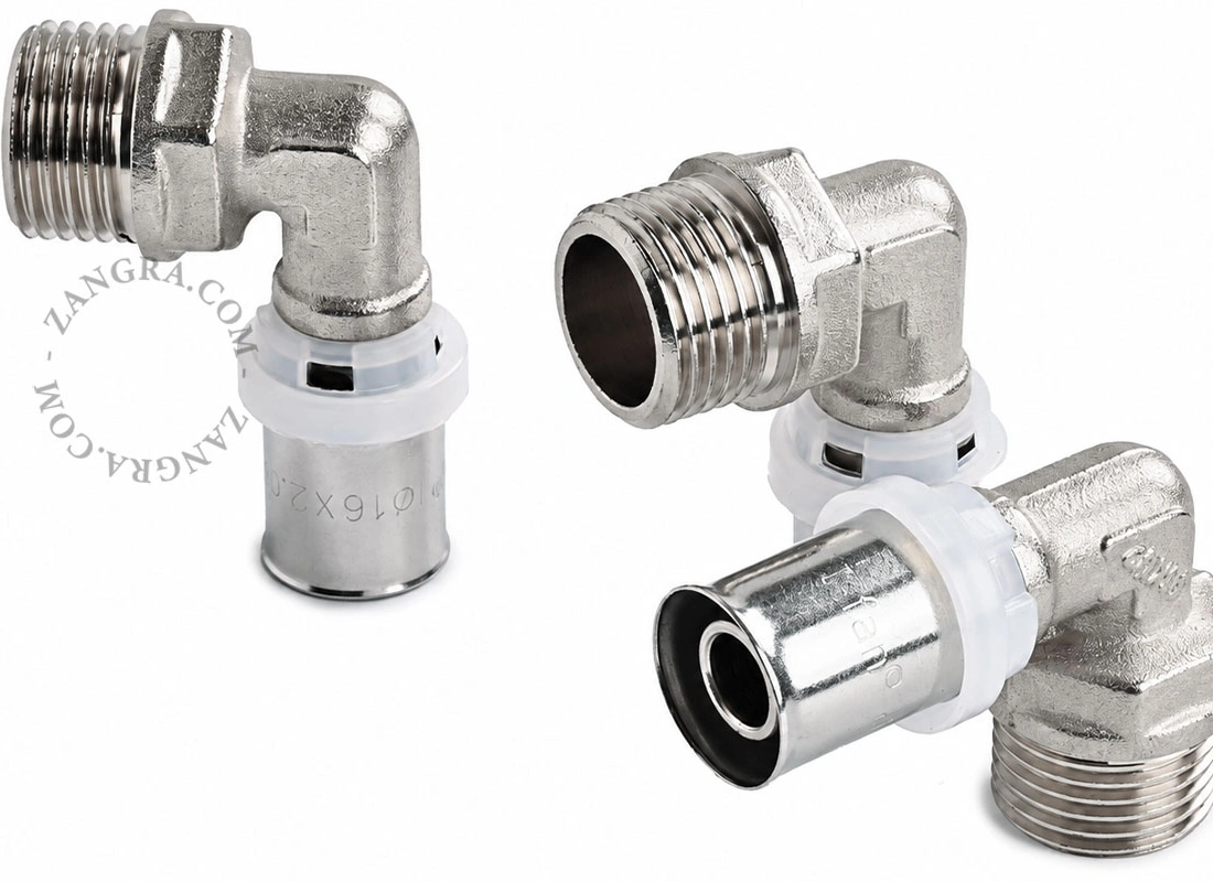 kolanko zaprasowywane do rur wielowarstwowych - 1/2″ GZ x 16 mm