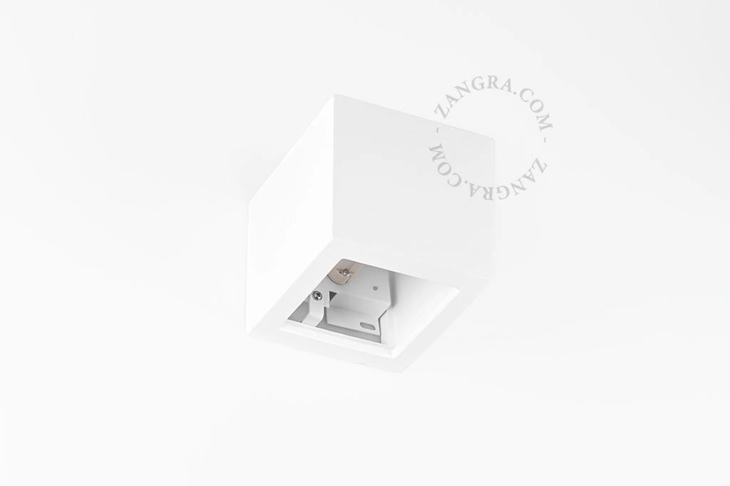 paintable plaster cubic wall light Camille - 11 cm