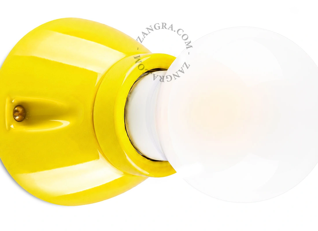 porcelanowa lampa żółta