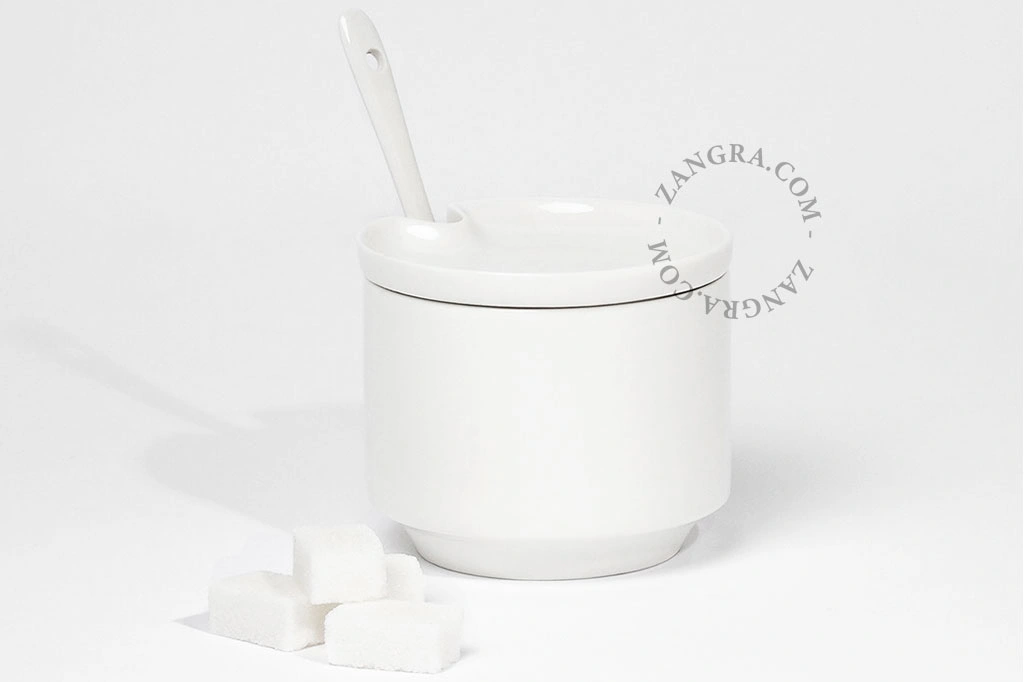 porcelain sugar pot