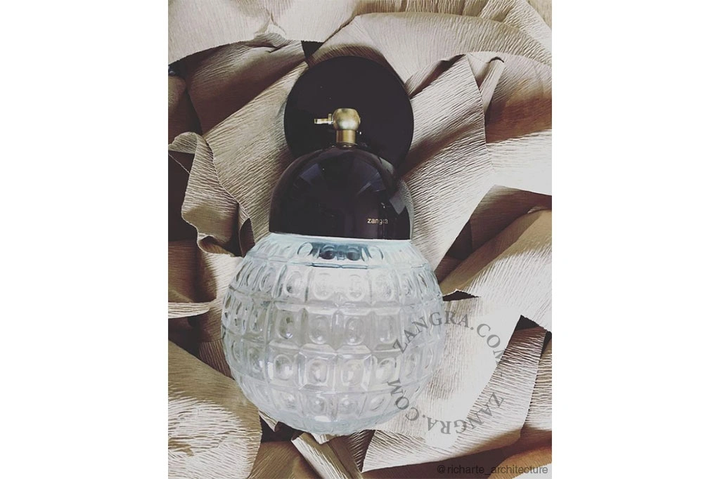 lampa porcelana ze szklanym kloszem