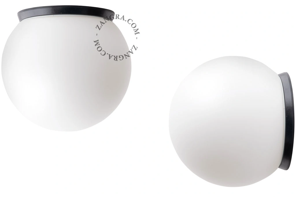 vägg- eller taklampa för utomhusbruk eller badrum – glasskärm - Ø 20cm - IP65