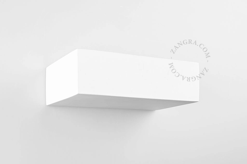 paintable plaster uplighter Carl - 20 cm