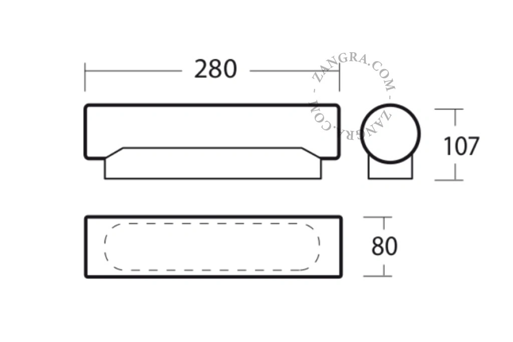 Leuchte aus geblasenem Glas für den Außenbereich oder das Badezimmer – 28 cm - IP43