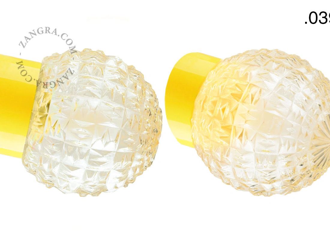 yellow porcelain wall light David - Ø 10 cm