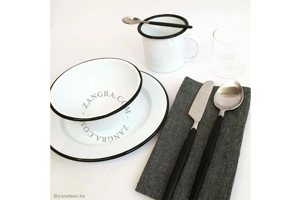 tigela de esmalte branco - Ø 13cm