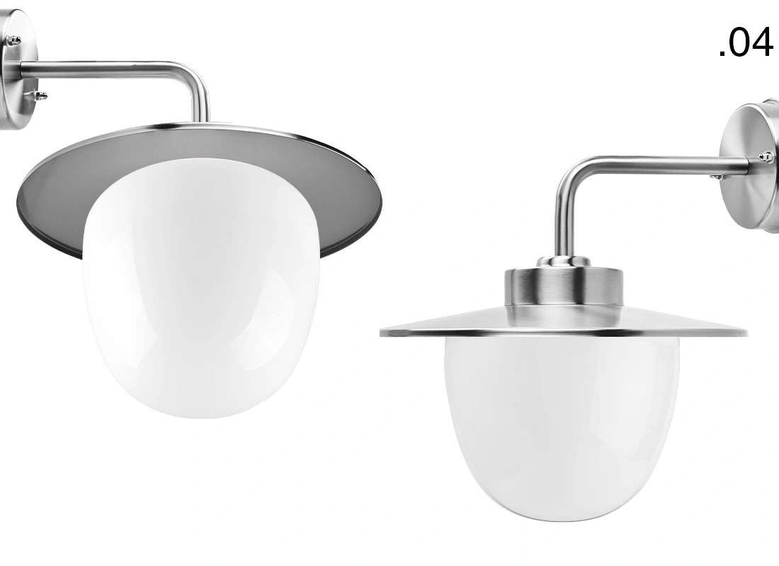 silver-coloured wall light Eduardo - IP54