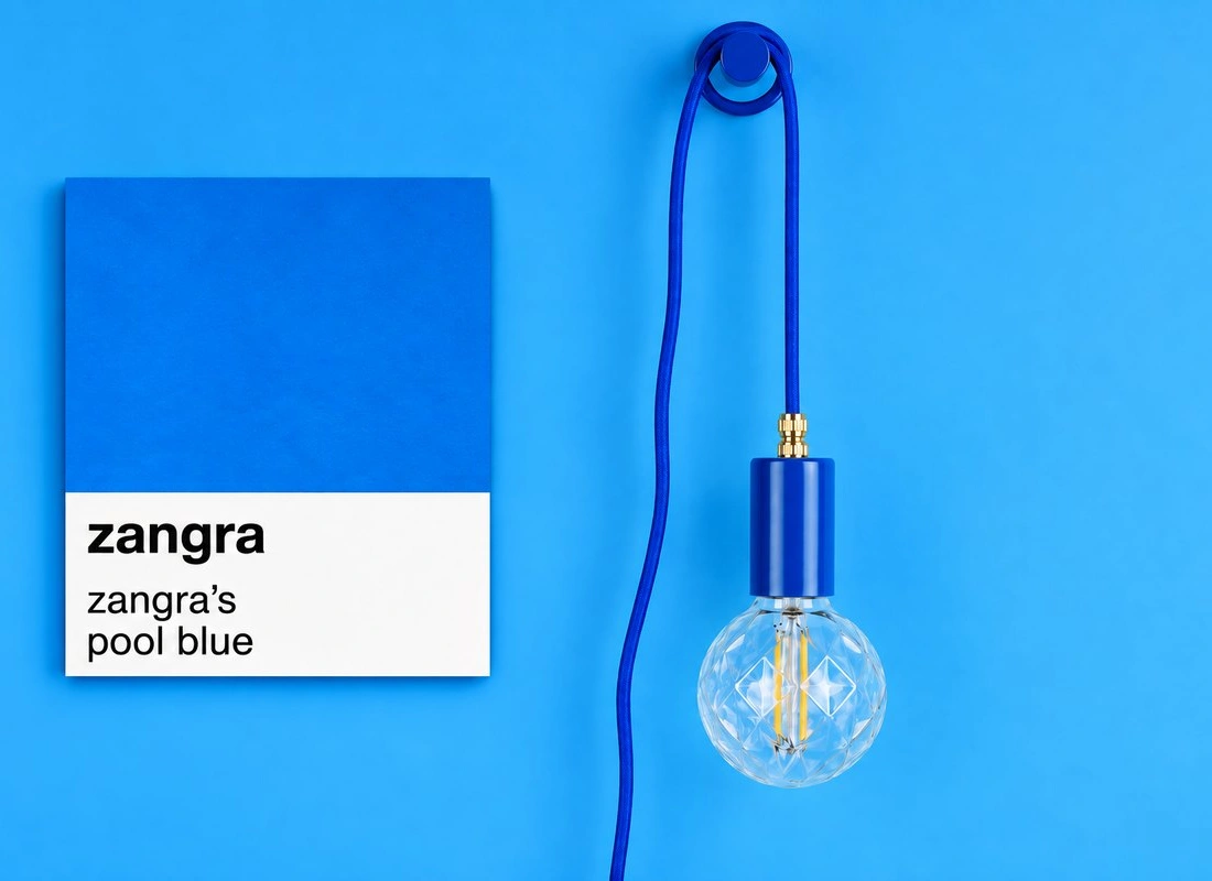 plug-in pendant light - blue