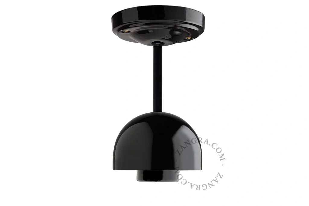 plafón de porcelana negra