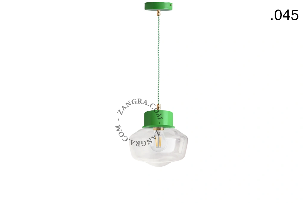 candeeiro suspenso verde - abajur de vidro - Ø 10cm