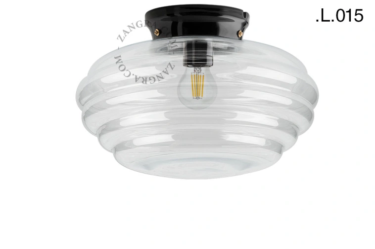 transparent Art Deco lampenkap