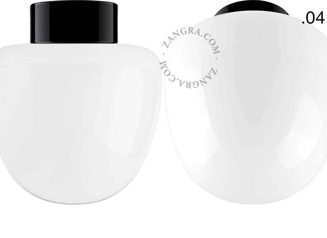 black porcelain lamp David - Ø 10cm