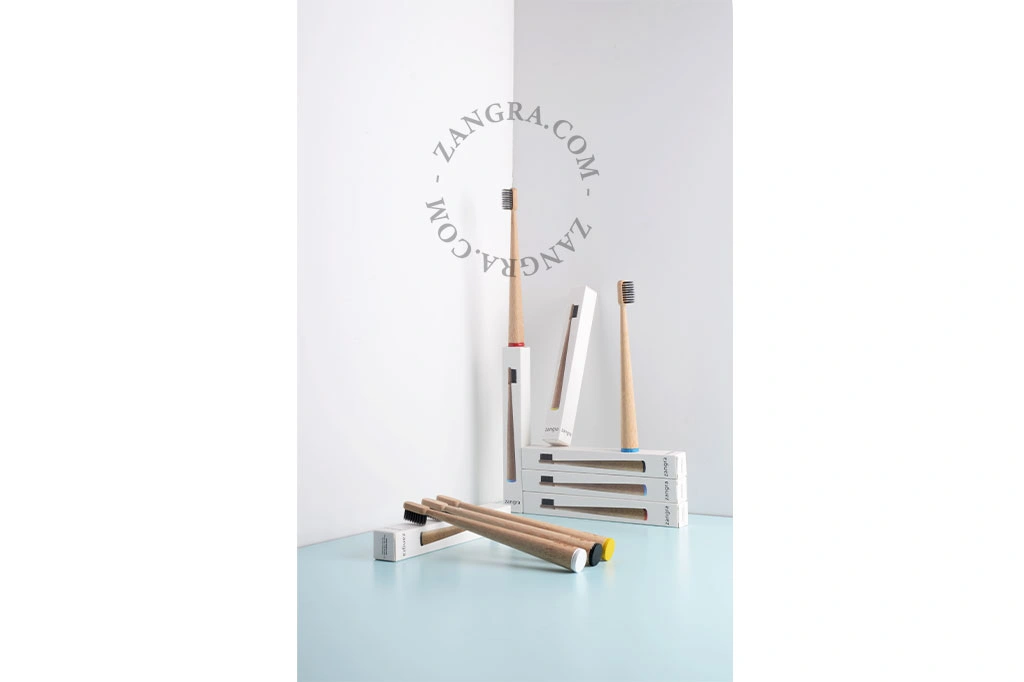 self standing bamboo toothbrush