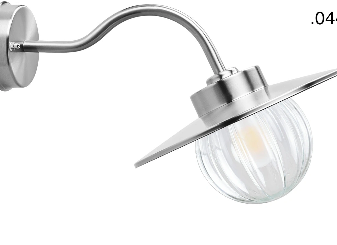 zilverkleurige industriële gevellamp Elda - IP54